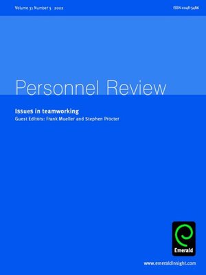 cover image of Personnel Review, Volume 31, Issue 3